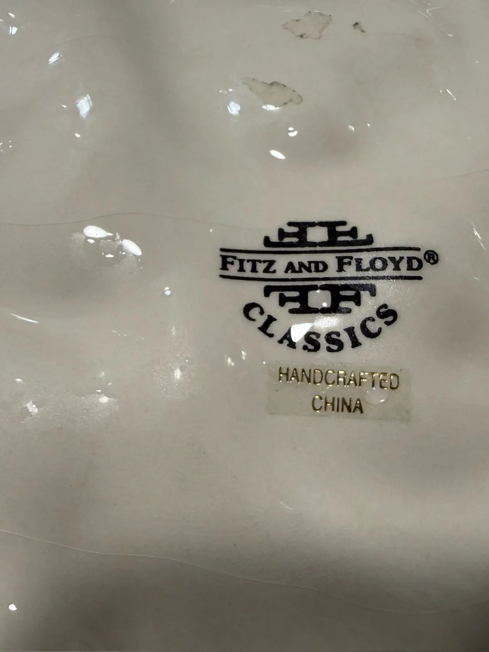 Fitz & Floyd Gregorian Santa Claus Vintage Lantern Plate Candy Bowl Serving Dish